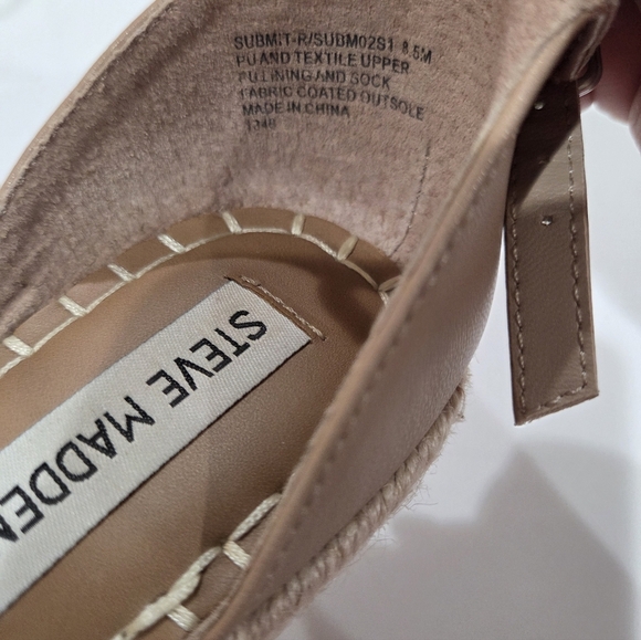 Steve Madden Beige and Glittering Silver Platform Sandals - Picture 8 of 10